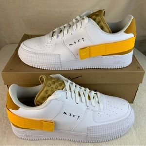 NEW Nike Air Force 1 Type Gold Suede Shoe size 14